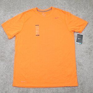 Nike Legend Shirt NWT Adult Large Orange Dri-Fit Training Short Sleeve Pullover